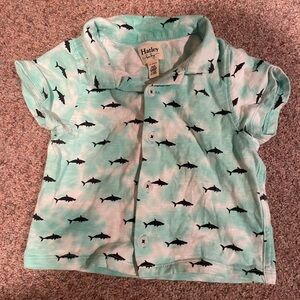 Hatley Kids Aqua Shark Button Down Shirt